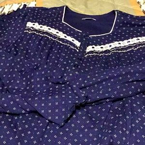 Navy cotton night gown